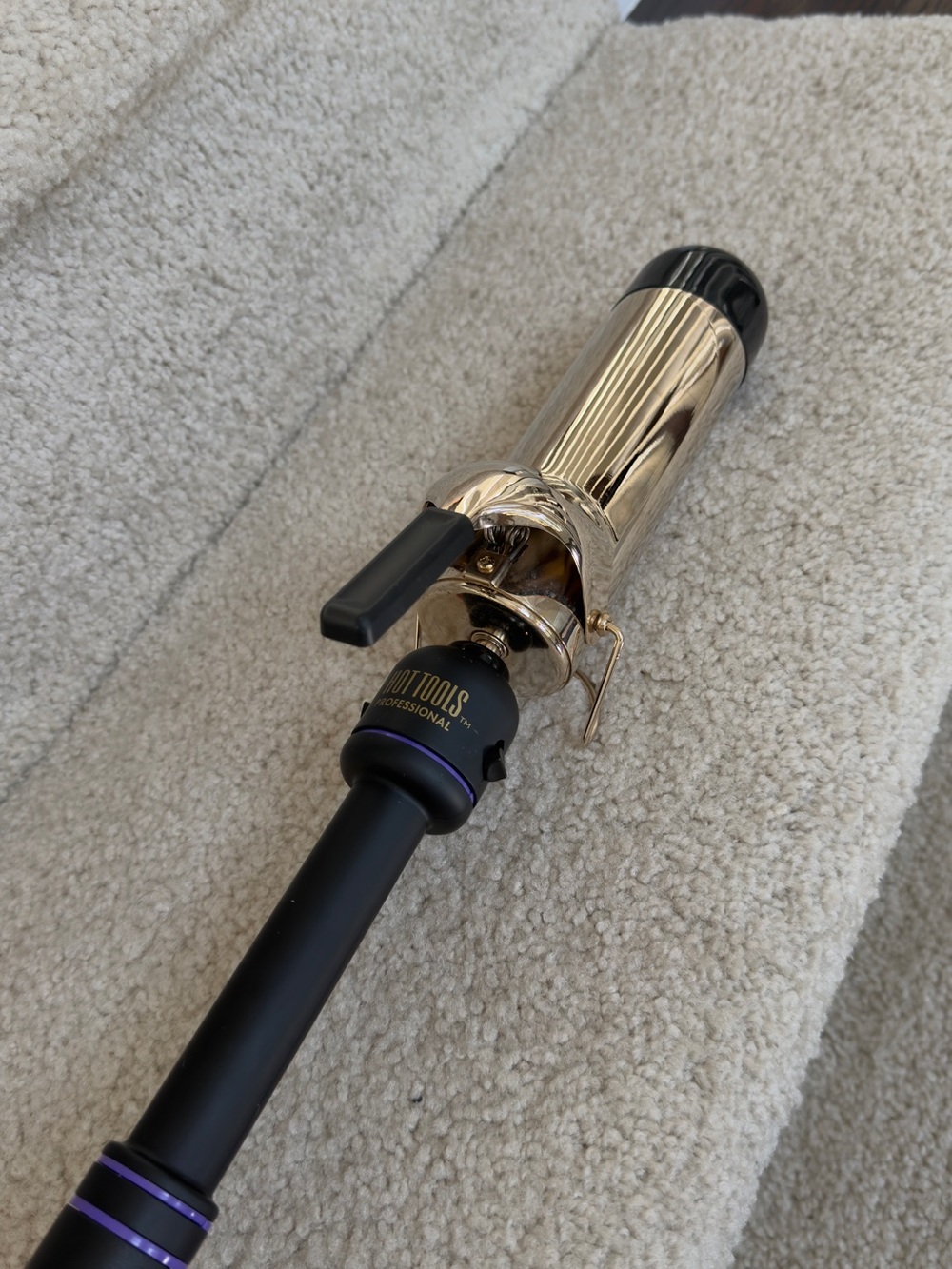 Hot Tools Gold Curling Wand with Black Handle